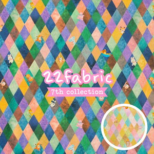 �w22fabric�x7th collection�g���r�����X�h yukiemon�f�U�C�i�[���Y�R�N�]�v���f���[�X �y30cm�ȏ�10cm�P�ʁz�j�����j�����t�@�u���b�N ���n �z �R�b�g�� 60���[�� ��108cm�� ���{��