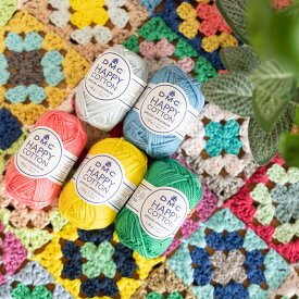 コットン 毛糸 並太 DMC ハッピーコットン 綿100％ 約43m（約20g）全60色 春夏糸 編み物 あみぐるみ 【page1】☆新色入荷