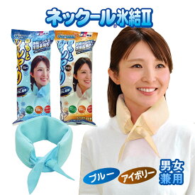 【100円クーポン有】ネックール氷結2◆ 冷感ジェル 熱中症対策 保冷 氷結ジェル 熱さまし 首 ガーデニング スポーツ ウォーキン レジャー ひんやり 冷却 クールダウン 熱射病 暑さ対策 夏 暑い 涼しい ブルー アイボリー 節電 ネック ケンユー 首元 首もと シンプル