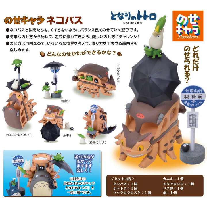 楽天市場 のせキャラ となりのトトロ ネコバス トトロ スタジオジブリ アニメ 宮崎駿 ととろ 映画 アニメ おもちゃ パズル インテリア コレクション 置物 キャラクター バランスゲーム 猫の日 まるモール 楽天市場店