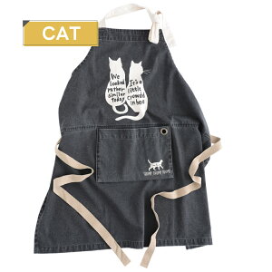 【100円クーポン有】エプロン PAP◆ エプロン かわいい 猫柄 着やすい かぶるタイプ おしゃれ 大人 レディース 料理 家事 ネコ パンダ ペンギン アウトドア キャンプ パッカブル 猫の日