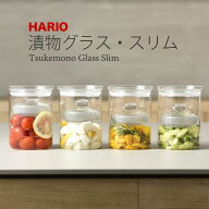 【100円クーポン有】漬物グラス・スリム　TGS-800-T ◆ 漬け物器 耐熱ガラス製 ハリオ HARIO 浅漬け キム…