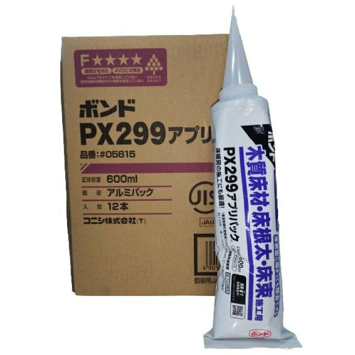 楽天市場】コニシ ボンド PX299 アプリパック 600ml 1箱(12本) 木質床 