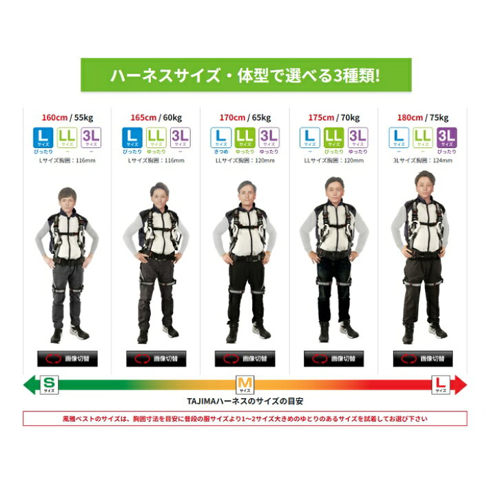 楽天市場】タジマツール清涼ファン 風雅ベスト2【3Lサイズ】フルセット 
