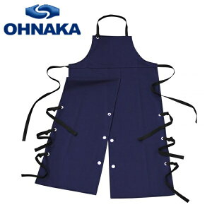 大中産業胸付ローハイド ネイビーGNAP-23011【アメリカ防炎規格NFPA2112適合】エプロン 防炎製品 溶接 安全保護 防炎 デニム 耐久 スパッタ 天然 コットン 熱 火関連業