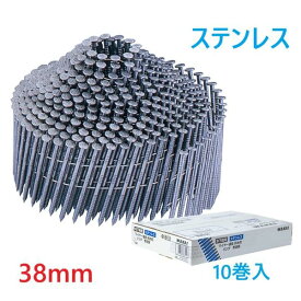 若井産業　木下地用斜め釘ステンレス　ナナメリング　2.1×45mm　布目頭【400本×10巻入】WN2145S　ワイヤー連結釘【ワカイ産業・WAKAI・ロール釘】ナナメクギ