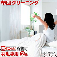 【5%OFFクーポン発行】羽毛布団 クリーニング 2枚　保管 可 布団クリーニング　防ダニ・カビ加工セット …