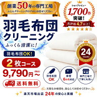羽毛布団クリーニング 2枚コース 布団クリーニング 宅配クリーニング 布団丸洗い 送料無料 保管6か月対応…