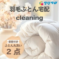 羽毛布団 クリーニング 宅配 保管2点コース 今だけ保管サービス無料！最大8ヵ月保管【羽毛ふとん/丸洗い…