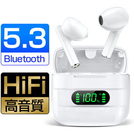 【50％OFFで⇒1,590円！】 ワイヤレスイヤホン Bluetooth5.3 ノイズキャンセリング Hi-Fi高音質 Bluetooth イヤホン IPX7防水 ブルートゥース イヤホン 無線 イヤフォン マイク付き 最大36時間音楽再生 両耳通話 自動ペアリング 左右分離型 iPhone Android