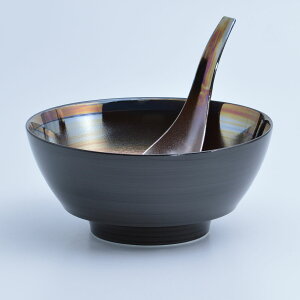 【公式】黒塗南蛮 究極のラーメン鉢 まるぶん 有田焼 ラーメン 鉢 レンゲ どんぶり おしゃれ 軽い 電子レンジ対応 食洗器対応 ギフト 誕生日 プレゼント 母の日 父の日