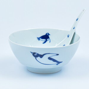 【公式】ペンギン 究極のラーメン鉢 まるぶん 有田焼 ラーメン 鉢 レンゲ どんぶり おしゃれ 軽い 電子レンジ対応 食洗器対応 ギフト 誕生日 プレゼント 母の日 父の日