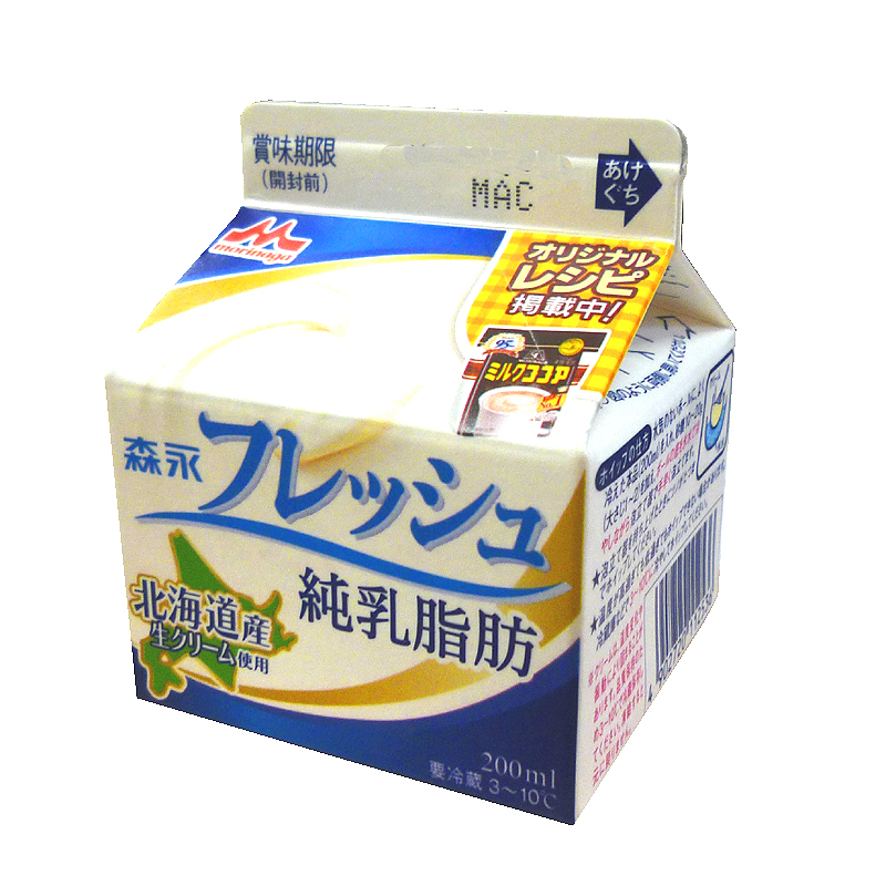純乳脂ホイップクリーム 森永フレッシュ 送料無料新品 SALE 73%OFF 純乳脂肪 200ml