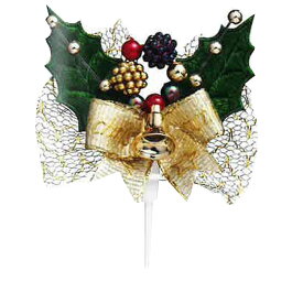 LT251【クリスマス用飾り／ヒイラギ／柊／ケーキピック】
