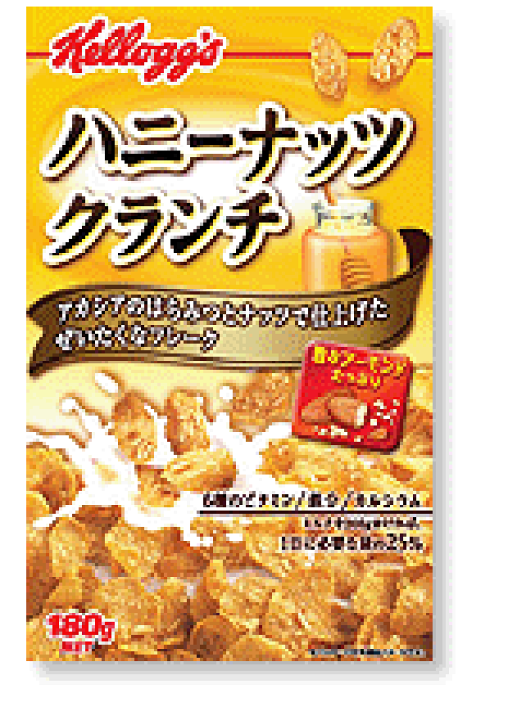 楽天市場】ケロッグ ハニーナッツクランチ 180g×15個 : 食料品のひのや