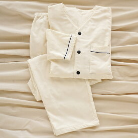 今治タオル MTコレクション コンフォートパジャマ 長袖 4サイズ(S M L LL ) 3色 アイボリー ネイビー レッド （ メンズ レディース ユニセックス 綿100％ ギフト パイル 国産 日本製 ブランド）