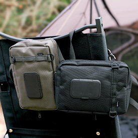 MULTI DIAPER POUCH（マルチダイパーポーチ）RATELWORKS ラーテルワークス オムツポーチ おむつ ウエットティッシュケース おしりふき カバー フタつき 圧縮 拡張 アウトドア キャンプ 赤ちゃん ベビーカー ヘッドレスト グレージュ ブラック(RWS0331)