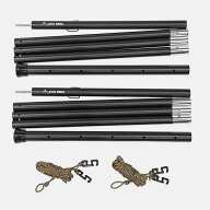 伸縮タープポール・二又ガイロープ 4点セット RATELWORKS ラーテルワークス キャンプ テント タープ ター…
