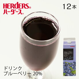 ハーダース 20%ブルーベリードリンク【業務用　1,000ml×12本入】ブルーベリー ドリンク ジュース