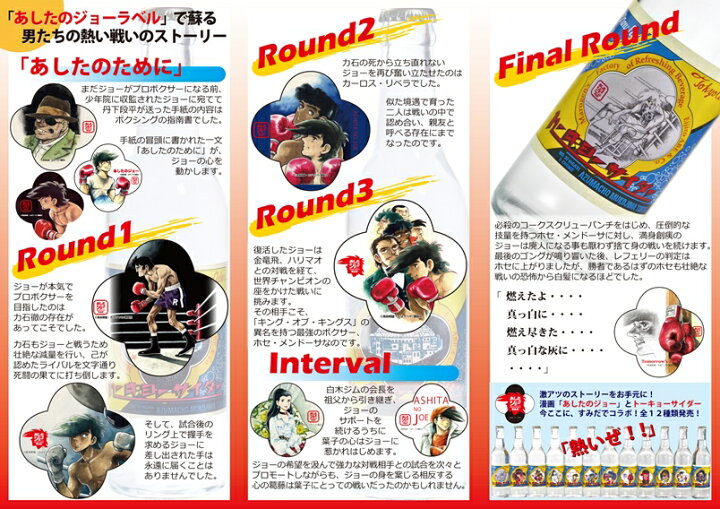 楽天市場 T 11 トーキョーサイダー 174 あしたのジョーラベル12本セット 340ml 12本 全12種類入りセット全国送料無料キャンペーン中 サイダー ラムネ 地サイダー 瓶 東京 ギフト 炭酸 丸源のこだわり飲料