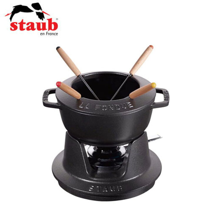 楽天市場】staub ストウブ フォンデュセット 16cm ブラック 40511-970 