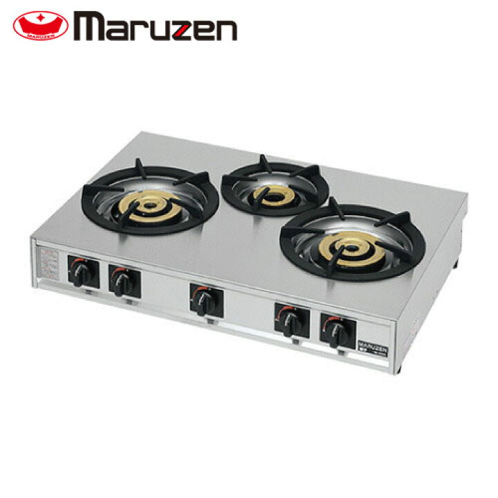 楽天市場】マルゼン ガステーブルコンロ M-223C 3口コンロ 親子コンロ 