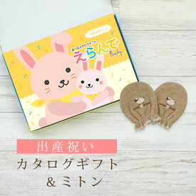 【マラソン限定クーポン配布中】出産祝い カタログギフト えらんで Baby ふわふわコース ＆ ミトン セット 2万円 3万円 【 ベビーミトン 4種から選べる ハーモニック ビセラ 日本製 お祝い 男の子 女の子 赤ちゃん ベビー 育児グッズ 人気 ギフト 手袋】