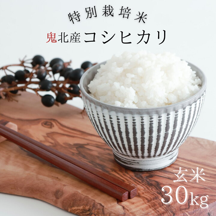 楽天市場】数量限定 特別栽培米 新米 鬼北産 コシヒカリ 玄米 30kg 令 