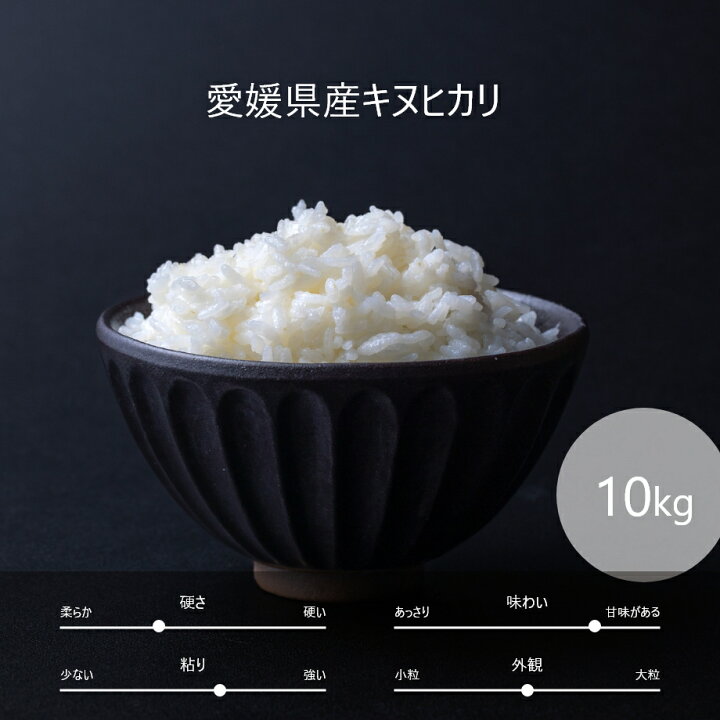 楽天市場】【数量限定】 愛媛県産 キヌヒカリ 10kg 令和4年産使用 白米 