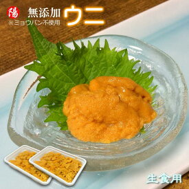 お買い物マラソン＼クーポン対象／無添加ウニ【生食用】2パック(100g×2)【送料無料 うに 雲丹 冷凍 生うに ミョウバン不使用 最高級 AAグレード 刺身 ウニ丼 海鮮丼 ウニ軍艦 寿司ネタ お祝い お買得 誕生日 プレゼント お取り寄せ ギフト 贈答品 父の日 お中元 BBQ】