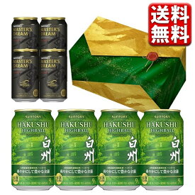 数量限定 お中元 ビール ギフト セット 送料無料 サントリー 白州ハイボール マスターズドリーム 計8本セット ハイボール ジャパニーズウイスキー 4901777437852