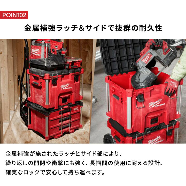 楽天市場】ミルウォーキー 工具箱 パックアウト XL ツールボックス 