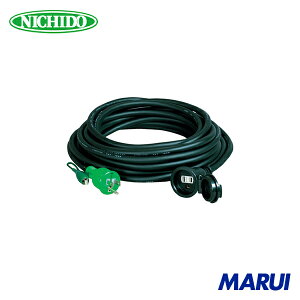 日動工業 NICHIDO シングルポッキン延長コード 防雨型シングルポッキン アース付 防雨キャップ付 30m 極太ソフト電線SVCT2.0 1本 PSW30E 【DIY】【工具のMARUI】