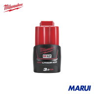 ミルウォーキー M12 3.0AH バッテリー 充電式 コードレス 電動工具 リチウムイオン M12シリーズ対応 長時…