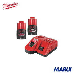 milwaukee �~���E�H�[�L�[ M12 (2) 3.0Ah FC�X�^�[�g�L�b�g 1S M1218NRG302JP �yDIY�z�y�H���MARUI�z