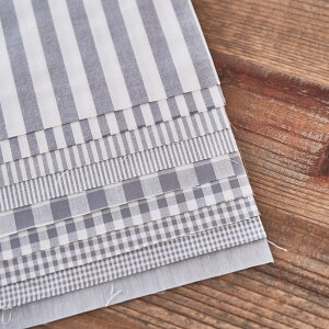 無地、1.5mm3mm5mm12mm/ギンガムストライプサンプル タテ約20cm×ヨコ約25cm グレー 9枚セット【商用利用可】