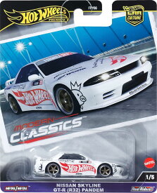 ホットウィール(Hot Wheels) カーカルチャー モダン・クラシックス 日産 スカイライン GT-R (R32) パンデム 乗り物おもちゃ ミニカー 3歳から ホワイト HRV68