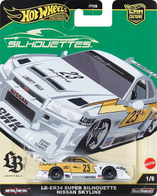 ホットウィール(Hot Wheels) カーカルチャー シルエット LB-ER34 スーパーシルエット 日産 スカイライン 乗り物おもちゃ ミニカー 3歳から ホワイト JBK59