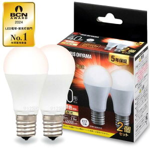 E17�A�C���X�I�[���} LED�d�� 40W�` �d���F �������a17mm �L�z�� �` 2�p�b�N 440? �����Ή� LDA4L-G-E17-4T62P
