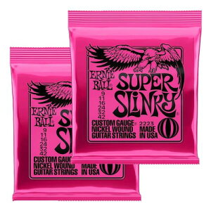 ERNIE BALL �A�[�j�[�{�[�� �G���L�M�^�[�� SUPER SLINKY 2223 �X�[�p�[�E�X�����L�[ (09-42) 2Set Pack