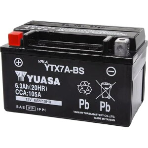 TAIWAN YUASA [ ��p���A�T ] �V�[���h�^ �o�C�N�p�o�b�e���[ YTX7A-BS