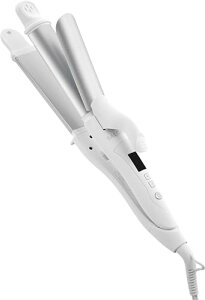 SALONIA サロニア 2WAY ストレート カール ヘアアイロンコテ 32mm SL-002A ホワイト