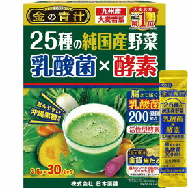 日本薬健 25種の純国産野菜 乳酸菌×酵素 30包