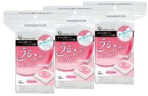 コットンラボ まとめ買い コットン・ラボ うるふか コットンパフ セット 100枚 × 3個 (300枚入り) フェイシャル クレンジング ふきとり化粧水 (フェイシャルコットン) 毛羽立ちにくい 日本製