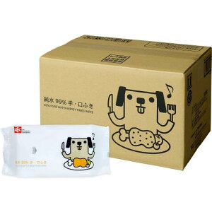 レック(ポチデザイン) 純水99% ウエットシート 手・口ふき 「ポチ」 60枚入×20個 (1200枚)