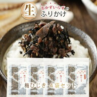 【楽天スーパーセール半額】梅ひじき ふりかけ 40g 4個セット 送料無料 ご飯のお供 ふりかけ お弁当