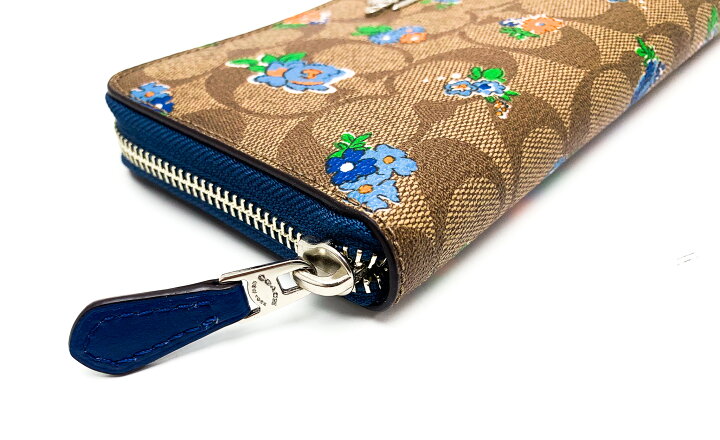 楽天市場】COACH コーチ シグネチャー 花柄 ラウンドファスナー長財布 