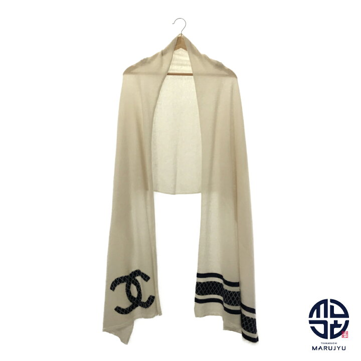 楽天市場】CHANEL シャネル ココマーク ネイビー ホワイト 白 ストール  