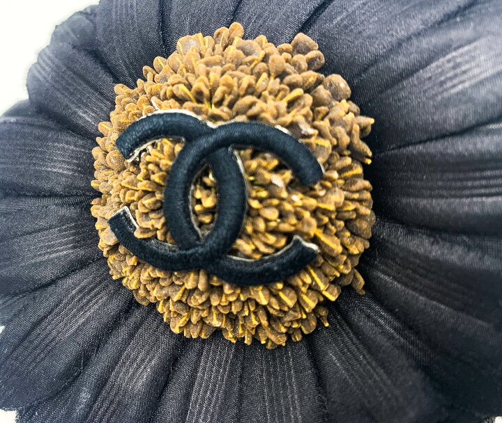 楽天市場】CHANEL シャネル ひまわり 花モチーフ 黒 ブラック 