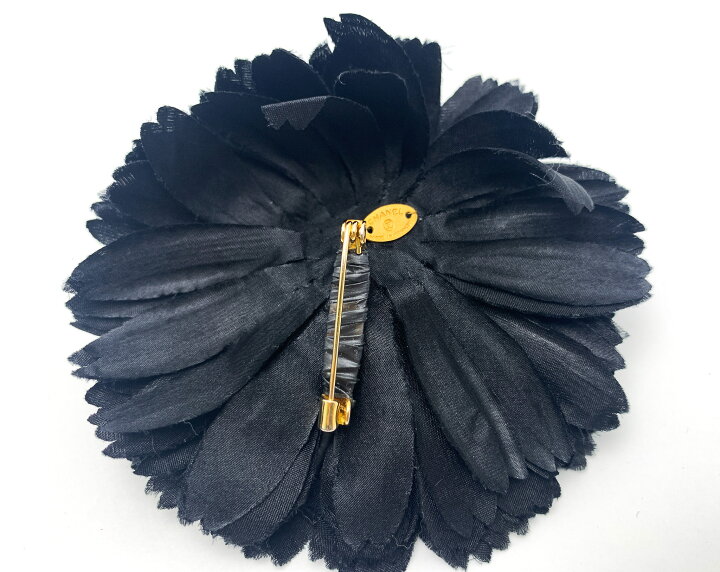 楽天市場】CHANEL シャネル ひまわり 花モチーフ 黒 ブラック ブローチ 